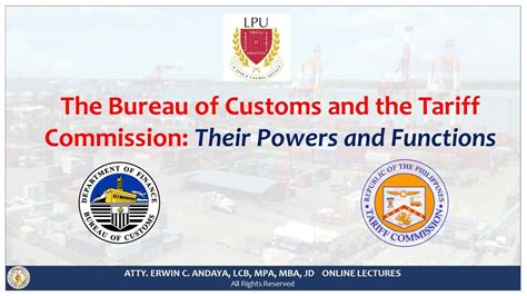 CMTA – Bureau of Customs.